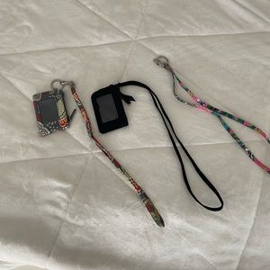 Vera Bradley keychains with wallets.